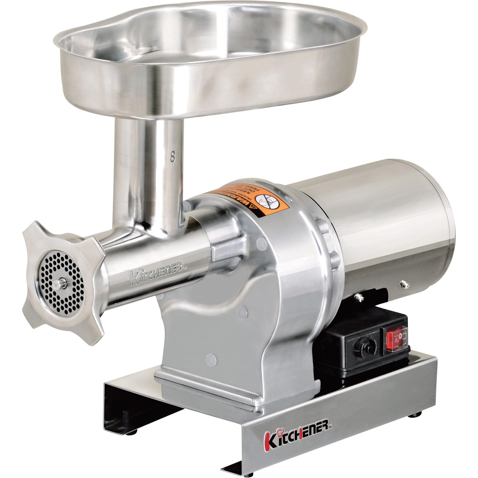 Kitchener Electric Meat Grinder — #8 Stainless Steel, 1/2 HP